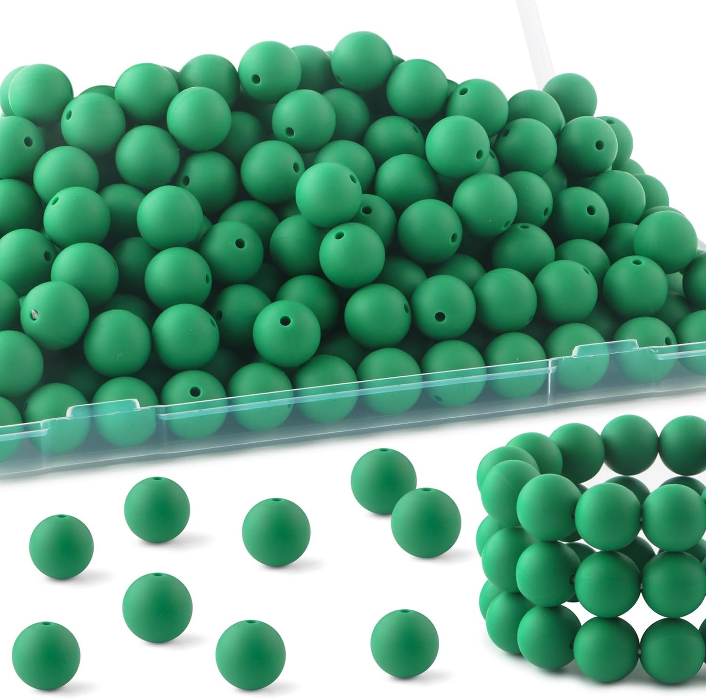 20Pcs 15mm Silicone Beads, Silicone Beads for Keychain Making Bulk Silicone Beads for Bracelet Making Necklace Making and Round Silicone Beads for Pens