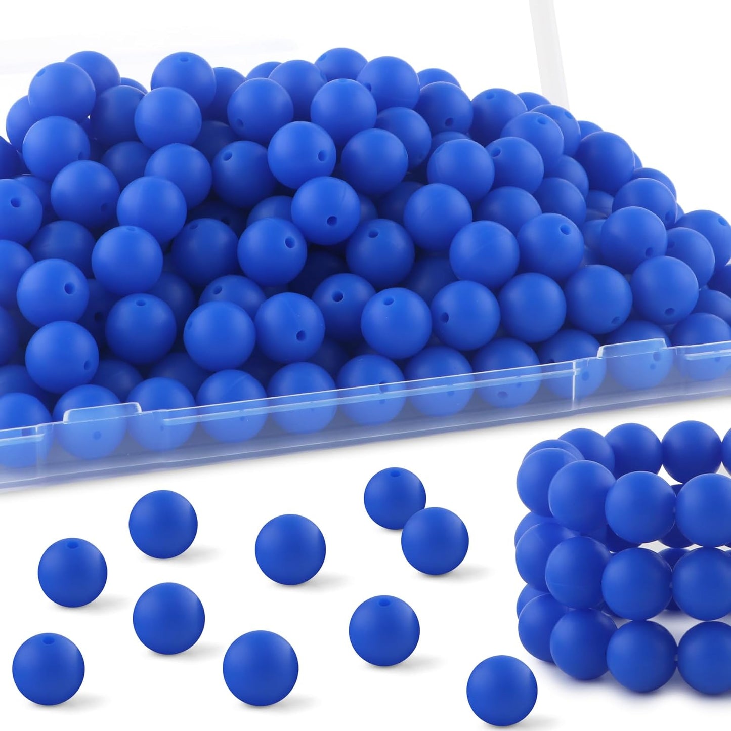 20Pcs 15mm Silicone Beads, Silicone Beads for Keychain Making Bulk Silicone Beads for Bracelet Making Necklace Making and Round Silicone Beads for Pens