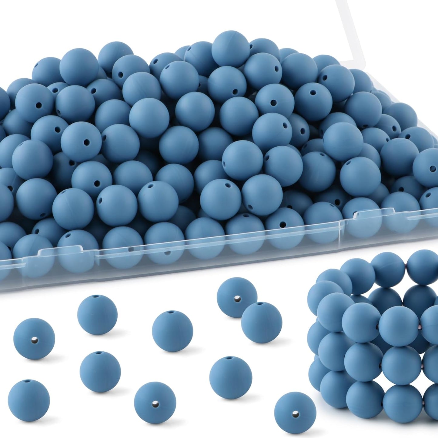 20Pcs 15mm Silicone Beads, Silicone Beads for Keychain Making Bulk Silicone Beads for Bracelet Making Necklace Making and Round Silicone Beads for Pens